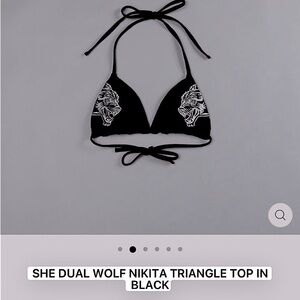 Darc Sport SHE Black Nikita Triangle Tie Bikini Top - L